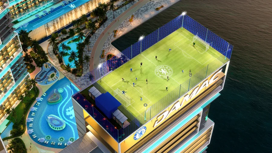 Developer render of the Stamford Summit rooftop pitch